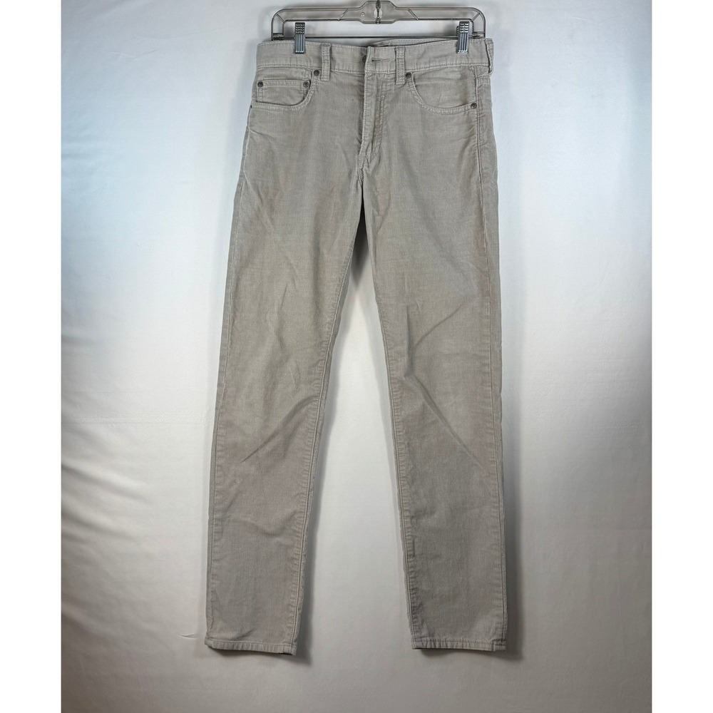 J.Crew 770 Straight Fit Corduroy Pants Mens 29x32 Light Grey 100% Cotton
